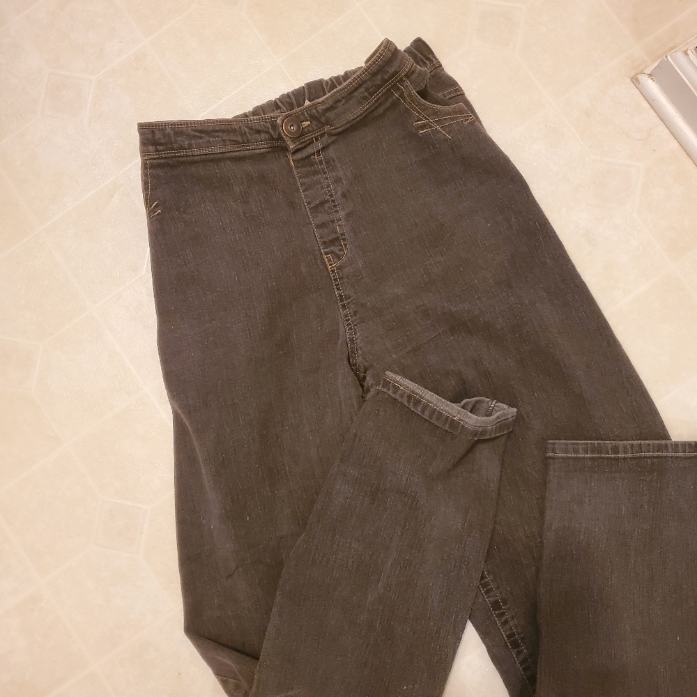 * Plus Size Black Denim Jeans, Sz 22/24 Tall